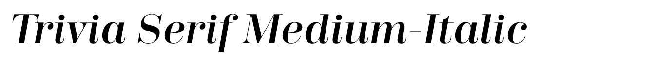 Trivia Serif Medium-Italic